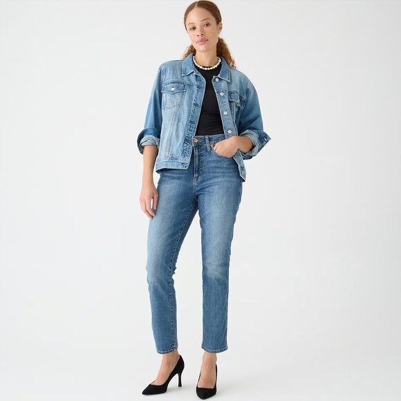 NWT Curvy Vintage Straight Jeans Size 33 Warm Surf Wash  Style L4713 - Picture 2 of 2